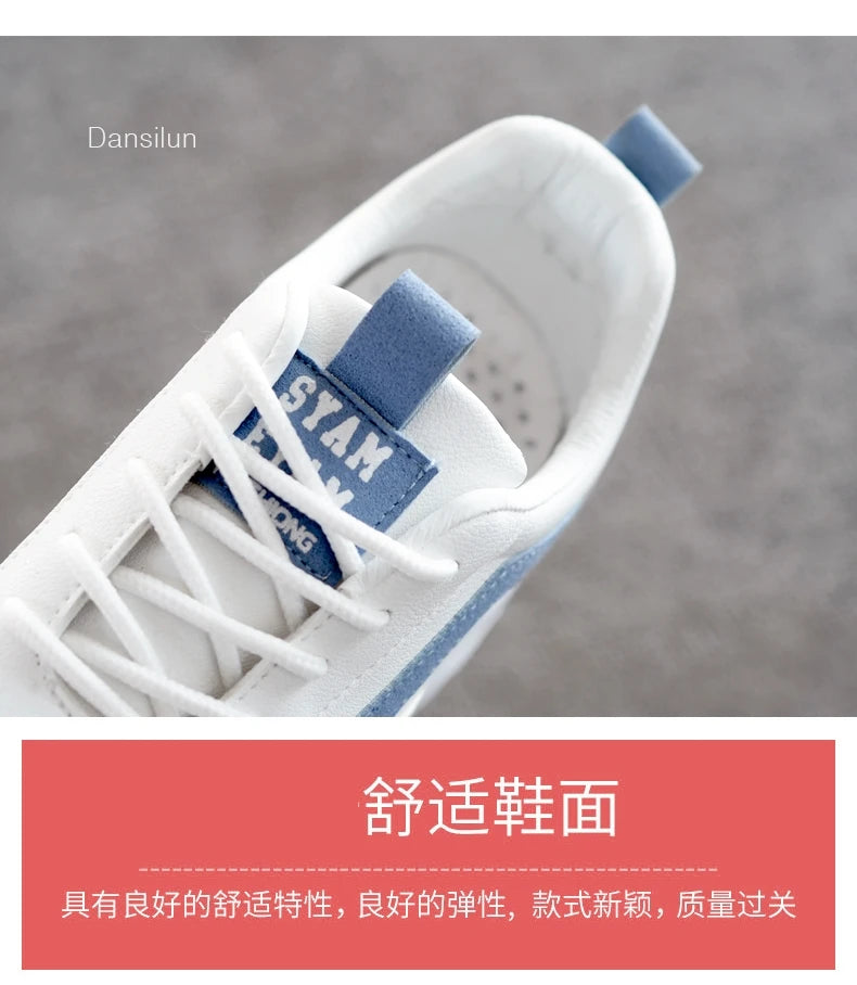 New Fashion Sneakers Women Simple Breathable Walking Mesh Flat Shoes Sneakers Women Gym Vulcanized Shoes White Female Footwear