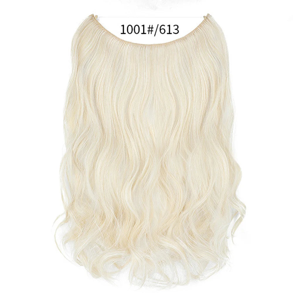 No Clip Synthetic Wave Hair Extensions Invisible Curly wig Accessorie Hairpieces Heat Resistant Long Hair For Women Hairextens