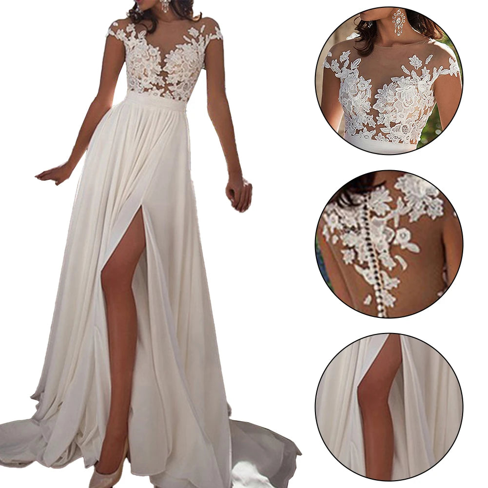 Fashionable Hot Sale Womens Dress Skirt Polyester Sleeveless Slight Strech Solid Color Chiffon Dress Crew-Neck