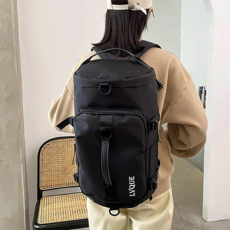 Women Large Travel Backpacks Waterproof Stylish Casual Daypack Bags with Luggage Strap Backpack Ladies Sports Yoga Luggage Bags