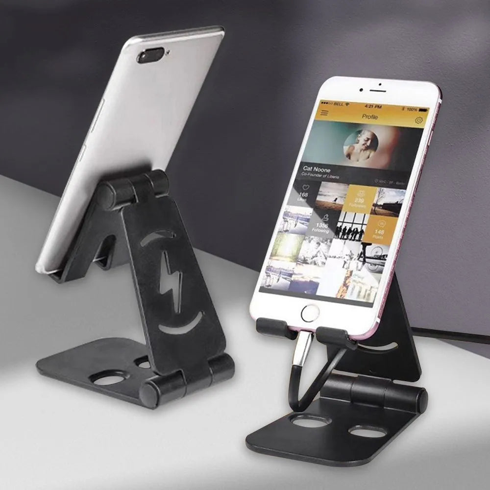 Mobile Phone Holder Seat Desktop IPAD Tablet Charging Base Double Adjustable Shelf Home Storage Holders Mobile Phone Accessories