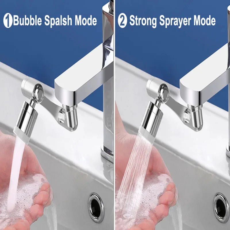 1 ABS Universal Rotating 1080 ° Faucet, Spray Nozzle, Washbasin Faucet, Kitchen Faucet, Extended Aerator Nozzle