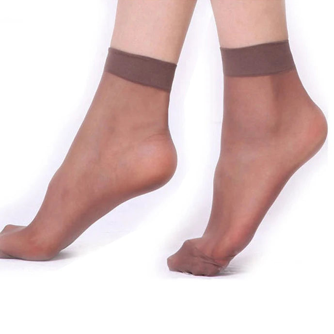 Short Women Summer Ultra Thin Transparent Crystal Silk Sock Sexy Elastic Silky Girl Fashion Ankle Socks Sheer High Quantity Sock