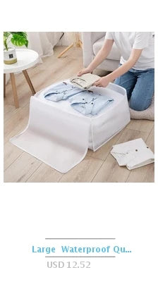 Large Bed Bottom Storage Box Foldable Clothing Quilt Storage Bag Household Moisture Bedroom Clothes Storage Bags Organizing Bags