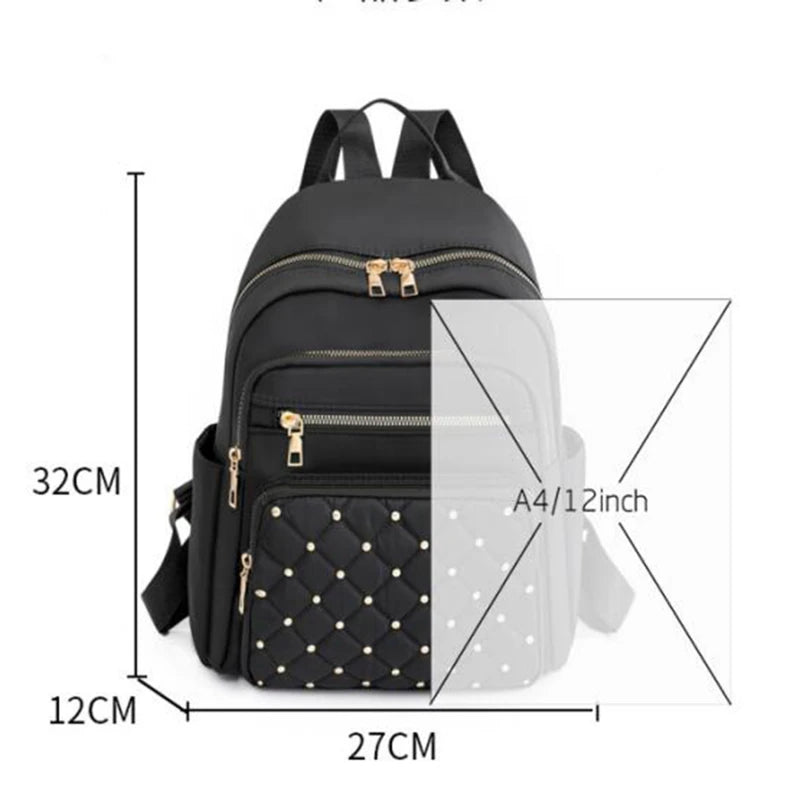 Fashion Bagpack Women High Quality Nylon Backpacks Female Big Travel Back Bag Large School Bags for Teenage Girls Shoulder Bag