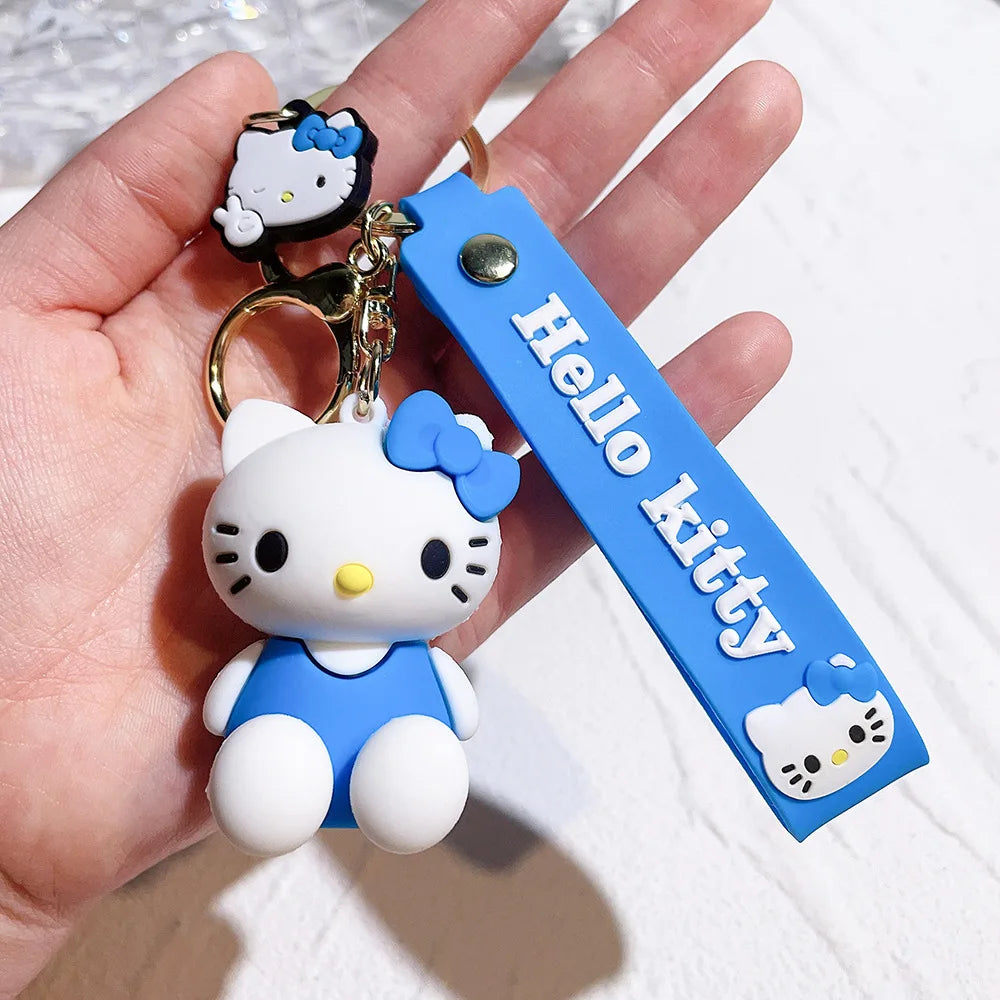 Super Mario Bros Game Stitch Disney Keychain wonder Action Figure Toy PVC Silicone Pendant Car Cartoon Bag Pendant Jewelry Gifts