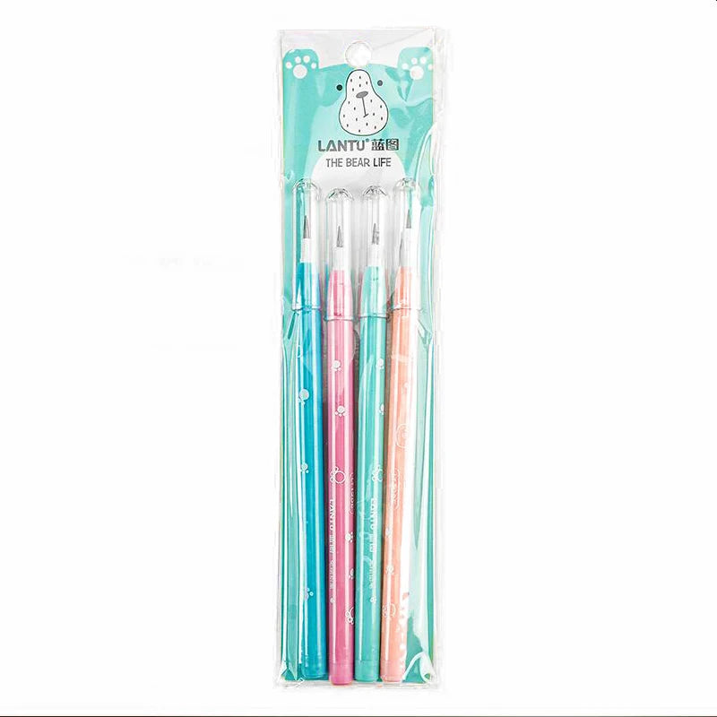 4pcs Non Sharpening Pencils Kawaii Mechanical Pencils for Kids Automatic Pens Replaceble Refills Korean Stationery School Office