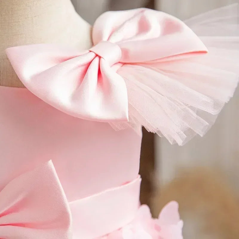 Toddler Baby Girl Dress Newborn Infant Baptism Birthday Dress Butterfly Tutu Princess Dress Baby Girls Wedding Party Gown 1-5Yrs