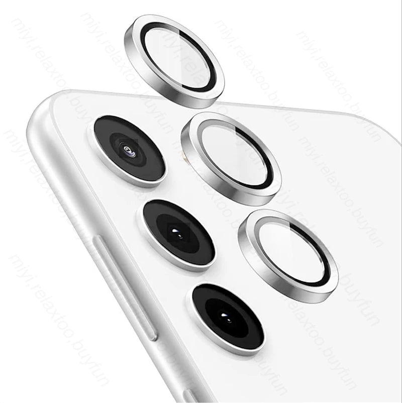 for Samsung Galaxy S24 FE 5G Aluminium Alloy Ring Camera Protector Cap SamsungS24FE S 24 FE 24FE Back Lens Tempered Glass Cover