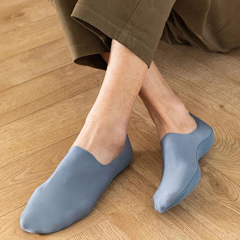 2024 New Summer Invisible Socks For Male Nylon Ice Silk Non-slip Socks No Trace Casual Breathable Sokken Classic Men's Socks