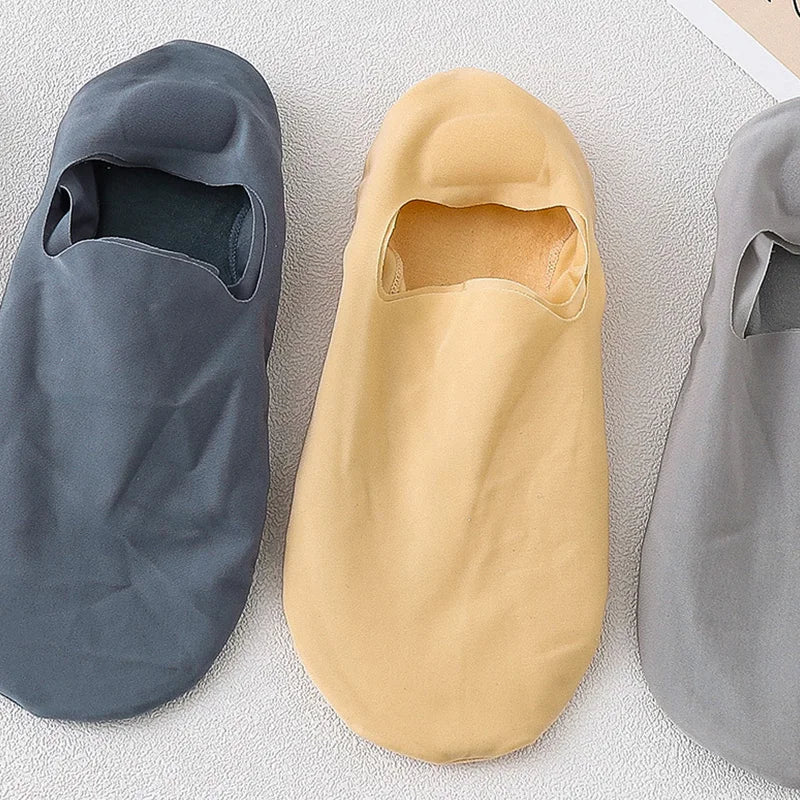 2024 New Summer Invisible Socks For Male Nylon Ice Silk Non-slip Socks No Trace Casual Breathable Sokken Classic Men's Socks