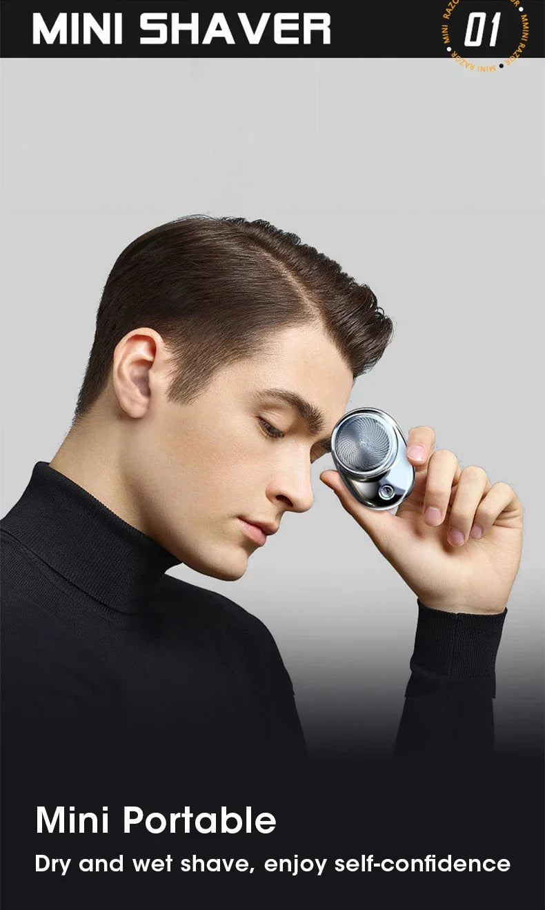 Electric Shaver Charging Mini Pocket Travel RazorPortable Wireless Detachable Shaver Facial Beard AndBody Hair Trimmer