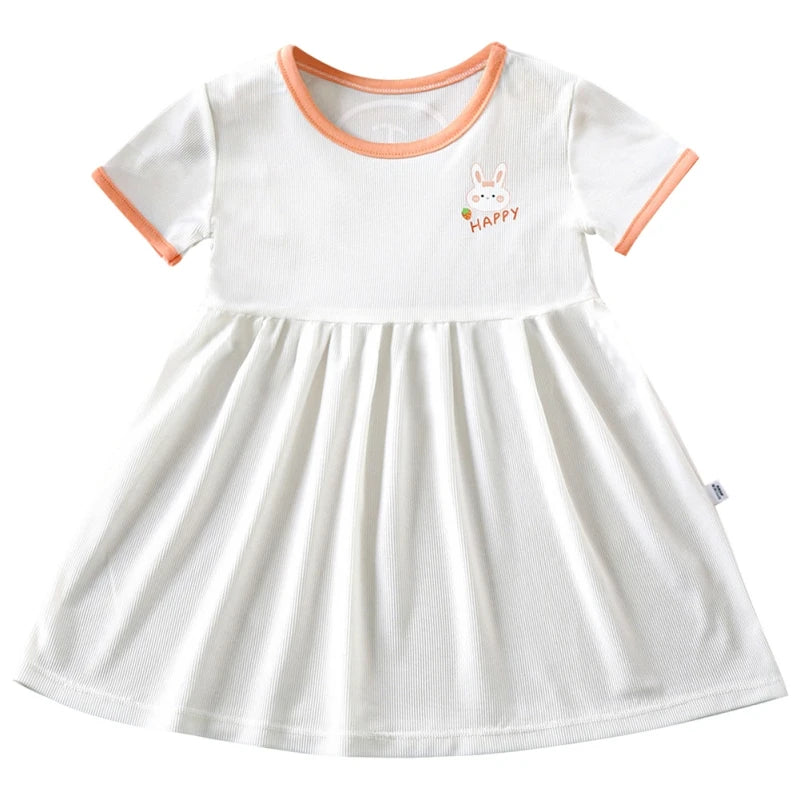 Summer Dress For Girls Cute Short Sleeve Kids Princess Dresses Fashion Toddlers Casual Dress School Costume Children's Clothing