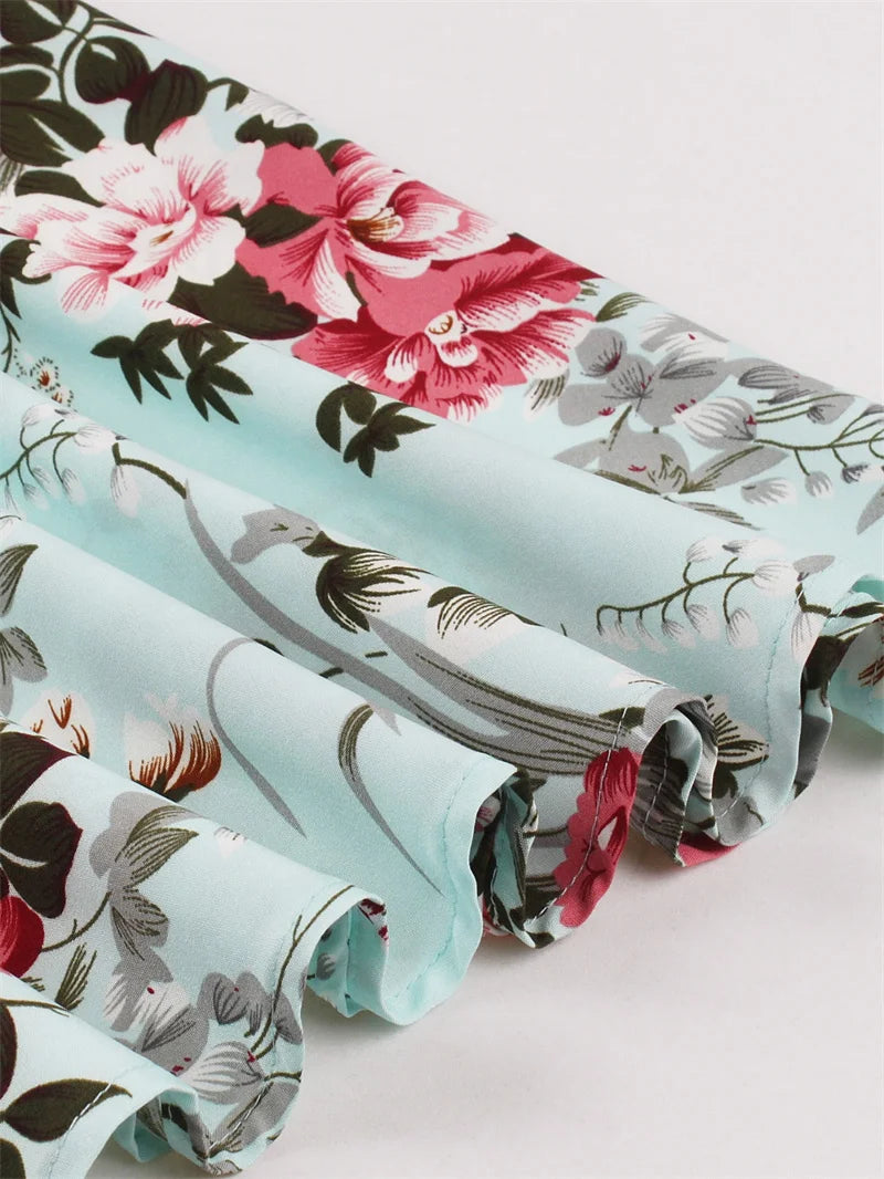New Chinese style dress set for women's fashion, mid to long style, with a slimming and printed skirt