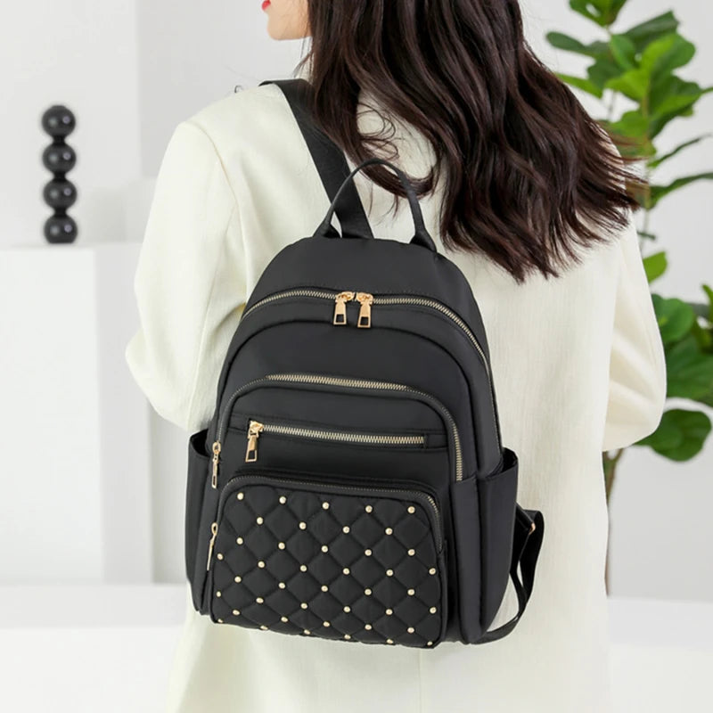 Fashion Bagpack Women High Quality Nylon Backpacks Female Big Travel Back Bag Large School Bags for Teenage Girls Shoulder Bag