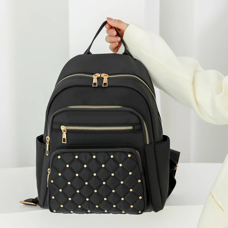 Fashion Bagpack Women High Quality Nylon Backpacks Female Big Travel Back Bag Large School Bags for Teenage Girls Shoulder Bag
