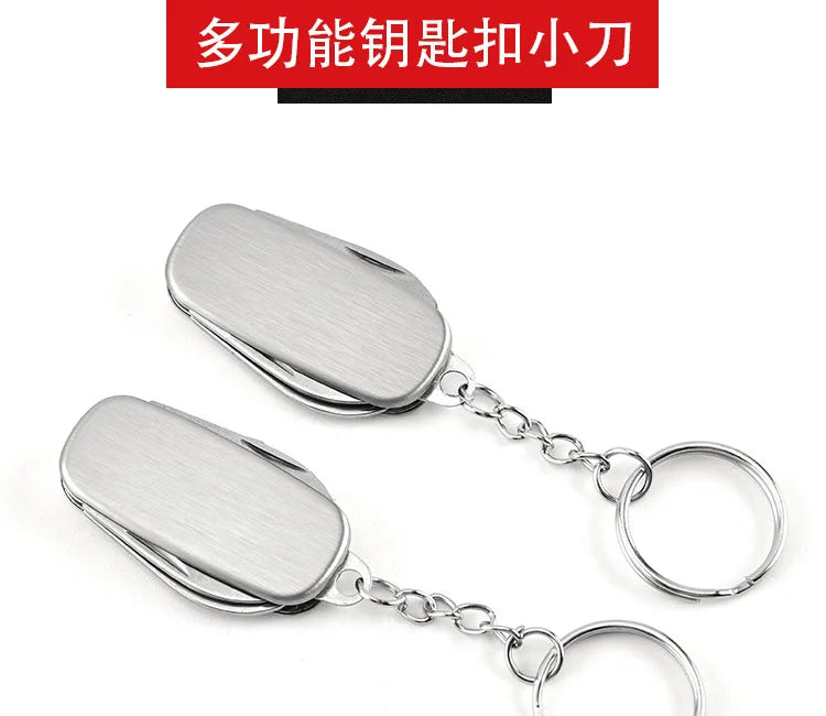 Stainless steel multi-function knife, Keychain pendant knife, Swiss army knife