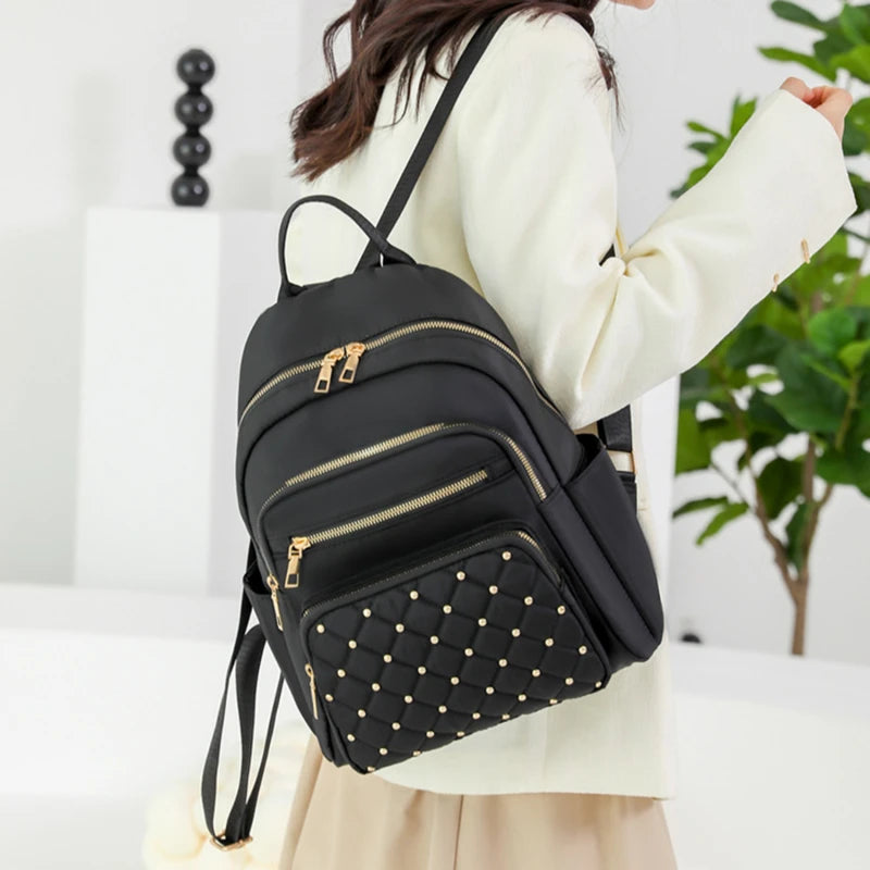 Fashion Bagpack Women High Quality Nylon Backpacks Female Big Travel Back Bag Large School Bags for Teenage Girls Shoulder Bag