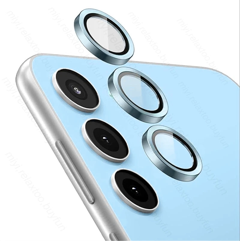 for Samsung Galaxy S24 FE 5G Aluminium Alloy Ring Camera Protector Cap SamsungS24FE S 24 FE 24FE Back Lens Tempered Glass Cover