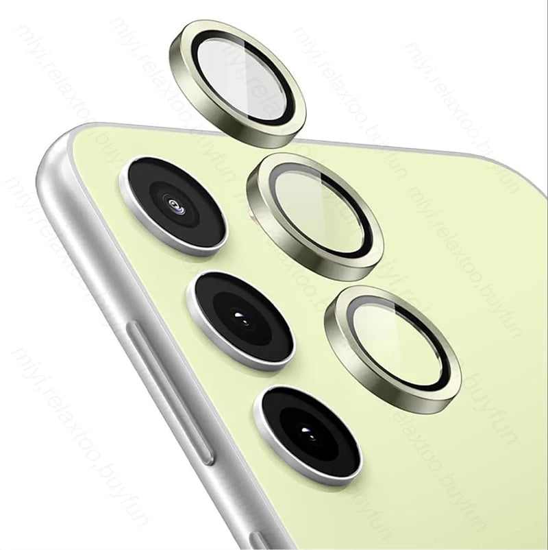 for Samsung Galaxy S24 FE 5G Aluminium Alloy Ring Camera Protector Cap SamsungS24FE S 24 FE 24FE Back Lens Tempered Glass Cover