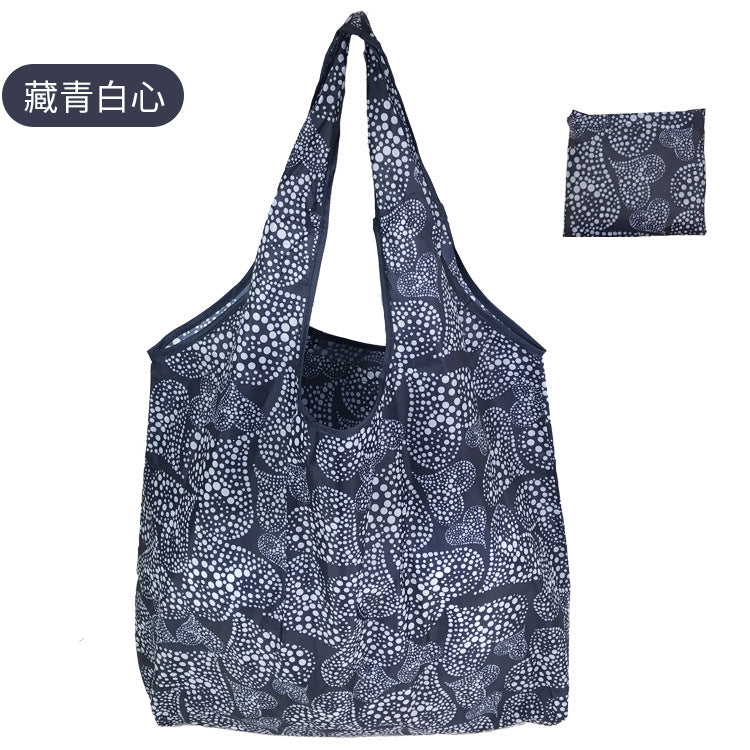 Foldable Shopper Bag Portable Eco Bag Large-Capacity Supermarket Shopping Tote Bags Women Shoulder Bag Household Products