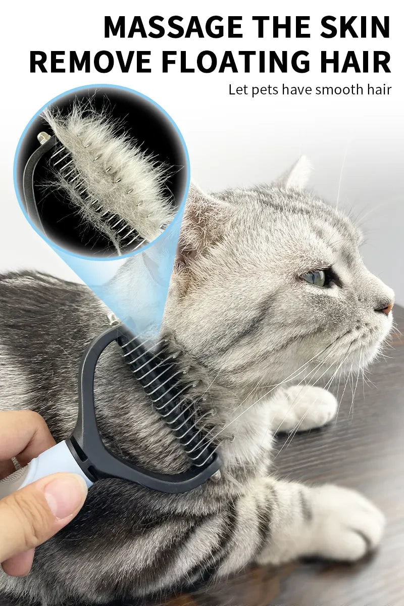 Pets Fur Knot Cutter Dog Grooming Shedding Tools Pet Cat Hair Removal Comb Brush Double sided Pet Products Suppliers
