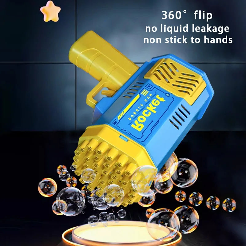 CHILDREN'S Outdoor Toy 40 Hole Bubble Machine Fully Automatic Bubble Blowing Light Outdoor Bubble Machine without Bubble Water