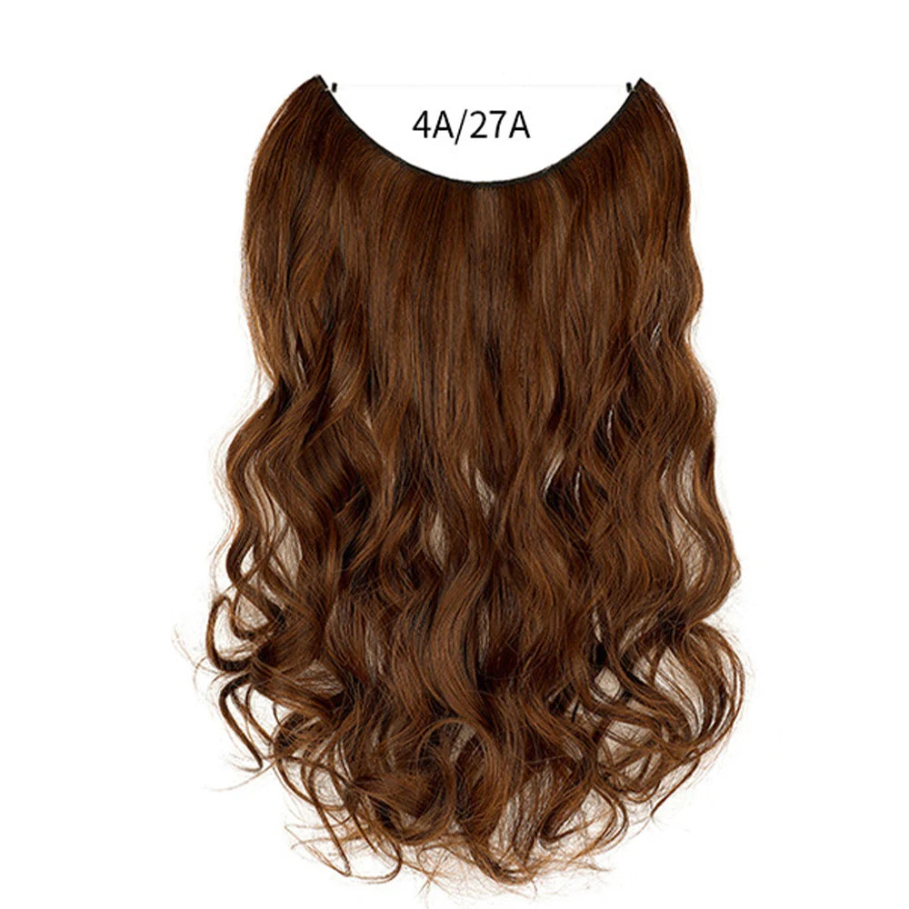 No Clip Synthetic Wave Hair Extensions Invisible Curly wig Accessorie Hairpieces Heat Resistant Long Hair For Women Hairextens