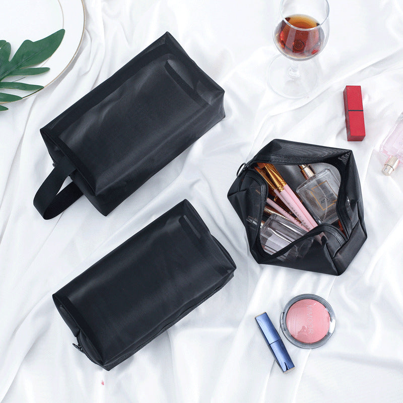 4PCS In 1 Travel Separable Cosmetic Bag Women Mesh Make Up Bags Beautician Toiletry Makeup Brushes Lipstick Storage Organizer