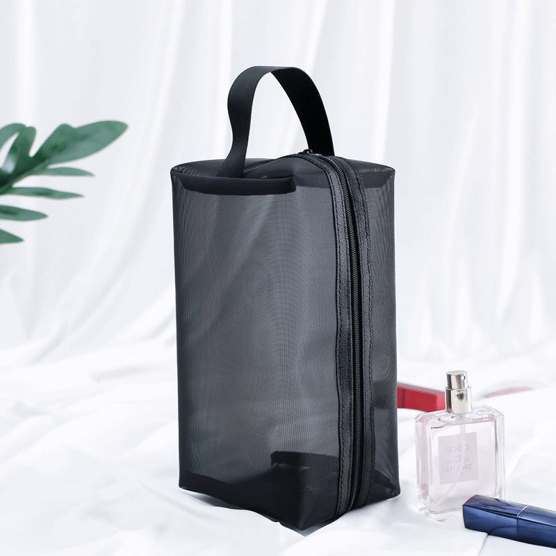 4PCS In 1 Travel Separable Cosmetic Bag Women Mesh Make Up Bags Beautician Toiletry Makeup Brushes Lipstick Storage Organizer