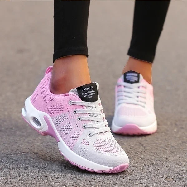 2023 New Women Sneakers Platform Mesh Light Weight Casual Sports Shoes for Women Summer Flat White Shoes Size 43 Female Shoes