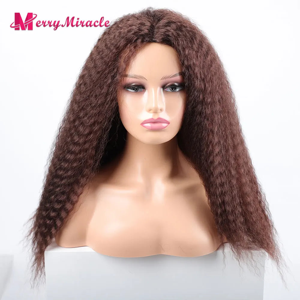 Long Kinky Curly Ombre Color Synthetic Wigs for Black Women Black Blonde Ginger White Hair Afro Kinky Curly Synthetic Hair Wigs