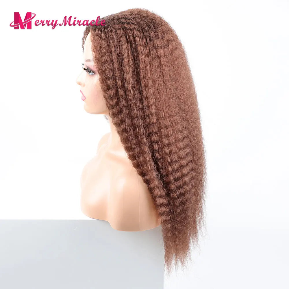 Long Kinky Curly Ombre Color Synthetic Wigs for Black Women Black Blonde Ginger White Hair Afro Kinky Curly Synthetic Hair Wigs