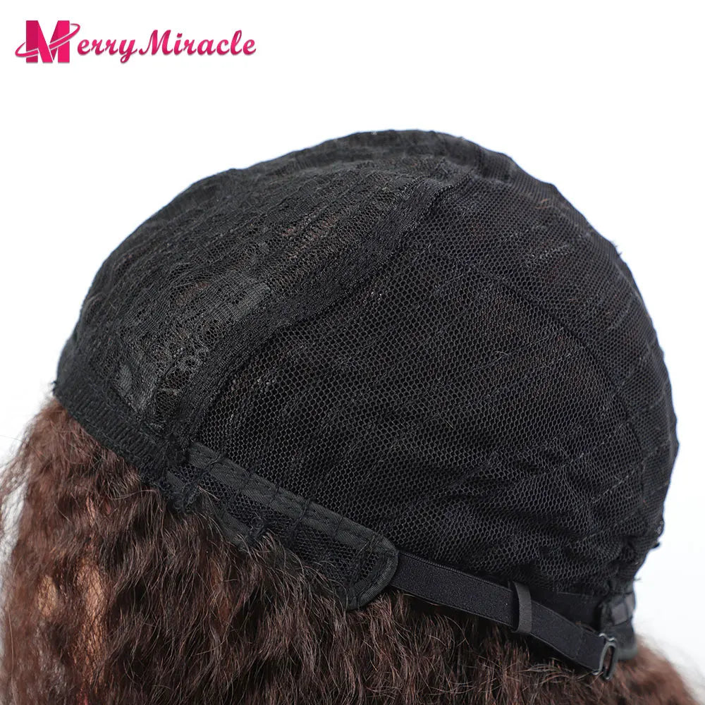 Long Kinky Curly Ombre Color Synthetic Wigs for Black Women Black Blonde Ginger White Hair Afro Kinky Curly Synthetic Hair Wigs