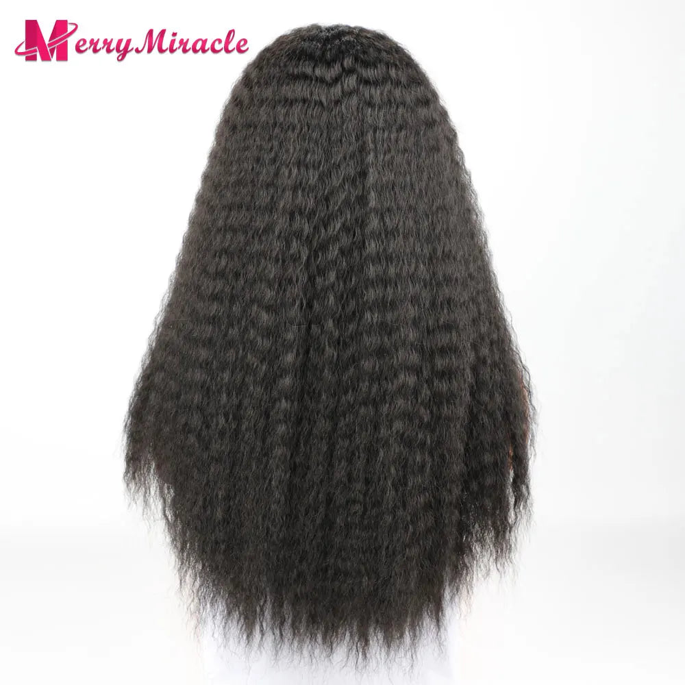 Long Kinky Curly Ombre Color Synthetic Wigs for Black Women Black Blonde Ginger White Hair Afro Kinky Curly Synthetic Hair Wigs