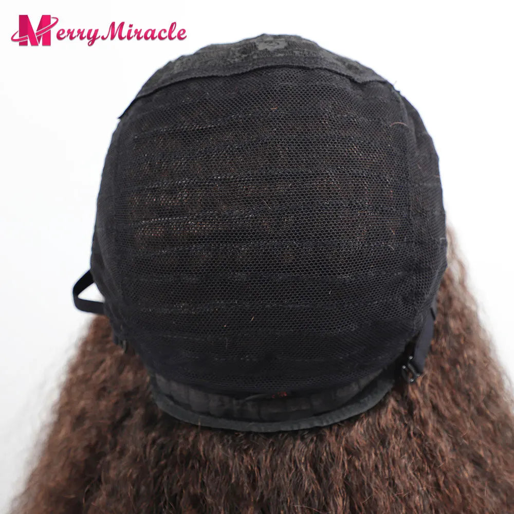 Long Kinky Curly Ombre Color Synthetic Wigs for Black Women Black Blonde Ginger White Hair Afro Kinky Curly Synthetic Hair Wigs
