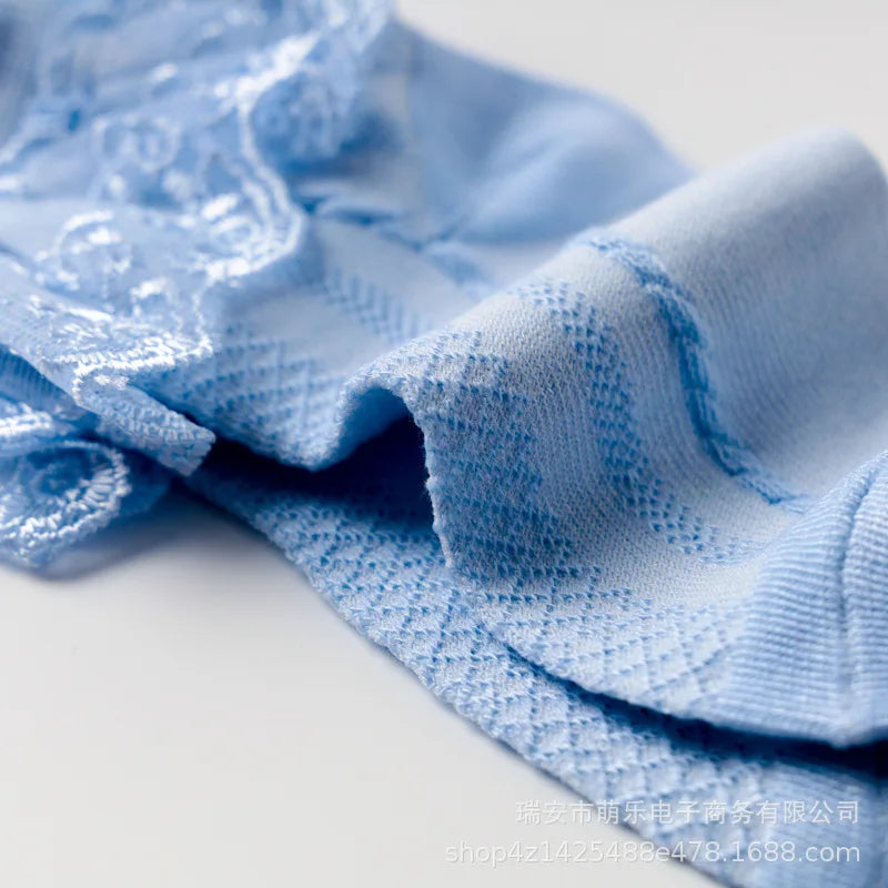 Spring Summer Breathable Cotton Lace Ruffle Princess Cute Thin Mesh Socks Children Ankle Short Sock Solid White Baby Girls Kids
