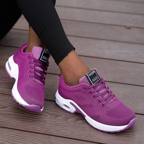2023 New Women Sneakers Platform Mesh Light Weight Casual Sports Shoes for Women Summer Flat White Shoes Size 43 Female Shoes