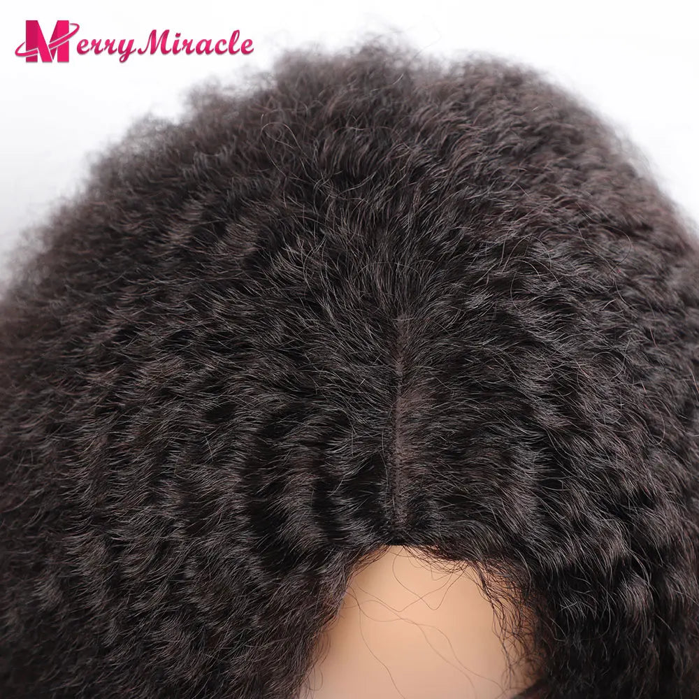 Long Kinky Curly Ombre Color Synthetic Wigs for Black Women Black Blonde Ginger White Hair Afro Kinky Curly Synthetic Hair Wigs
