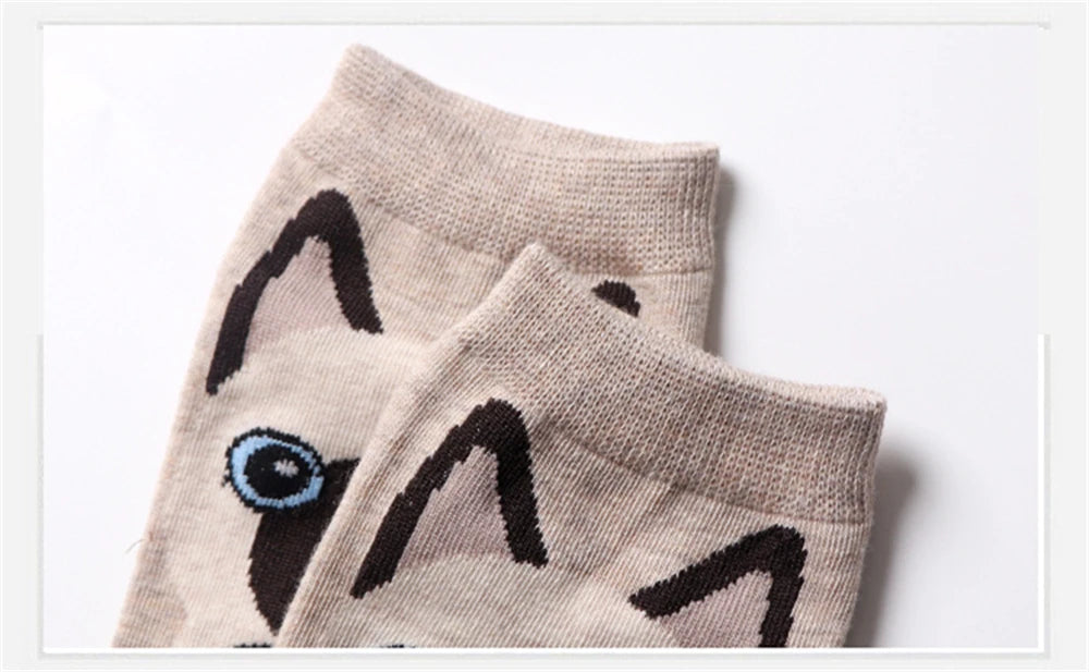 New Women Animal Ankle Socks With Letters Cat Kitten Pet For Elder Children Or Adult Unisex Sokken Novel Gift Dropship