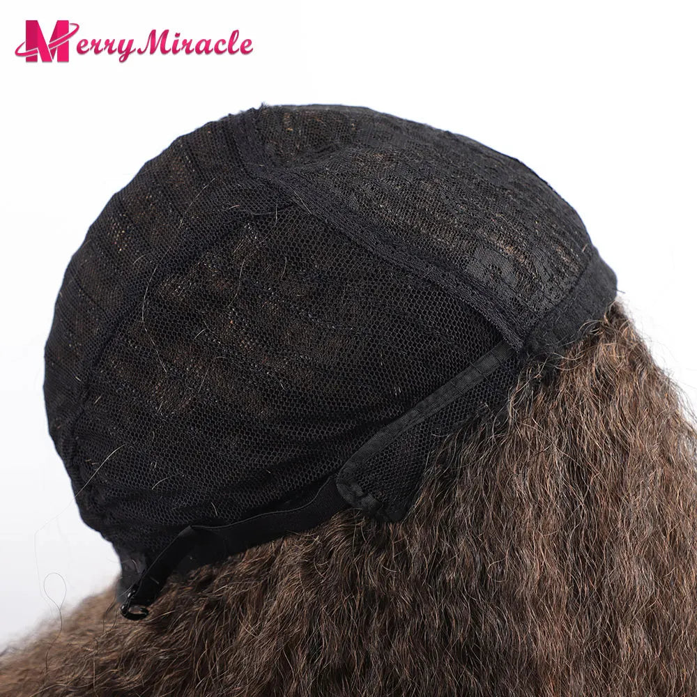 Long Kinky Curly Ombre Color Synthetic Wigs for Black Women Black Blonde Ginger White Hair Afro Kinky Curly Synthetic Hair Wigs