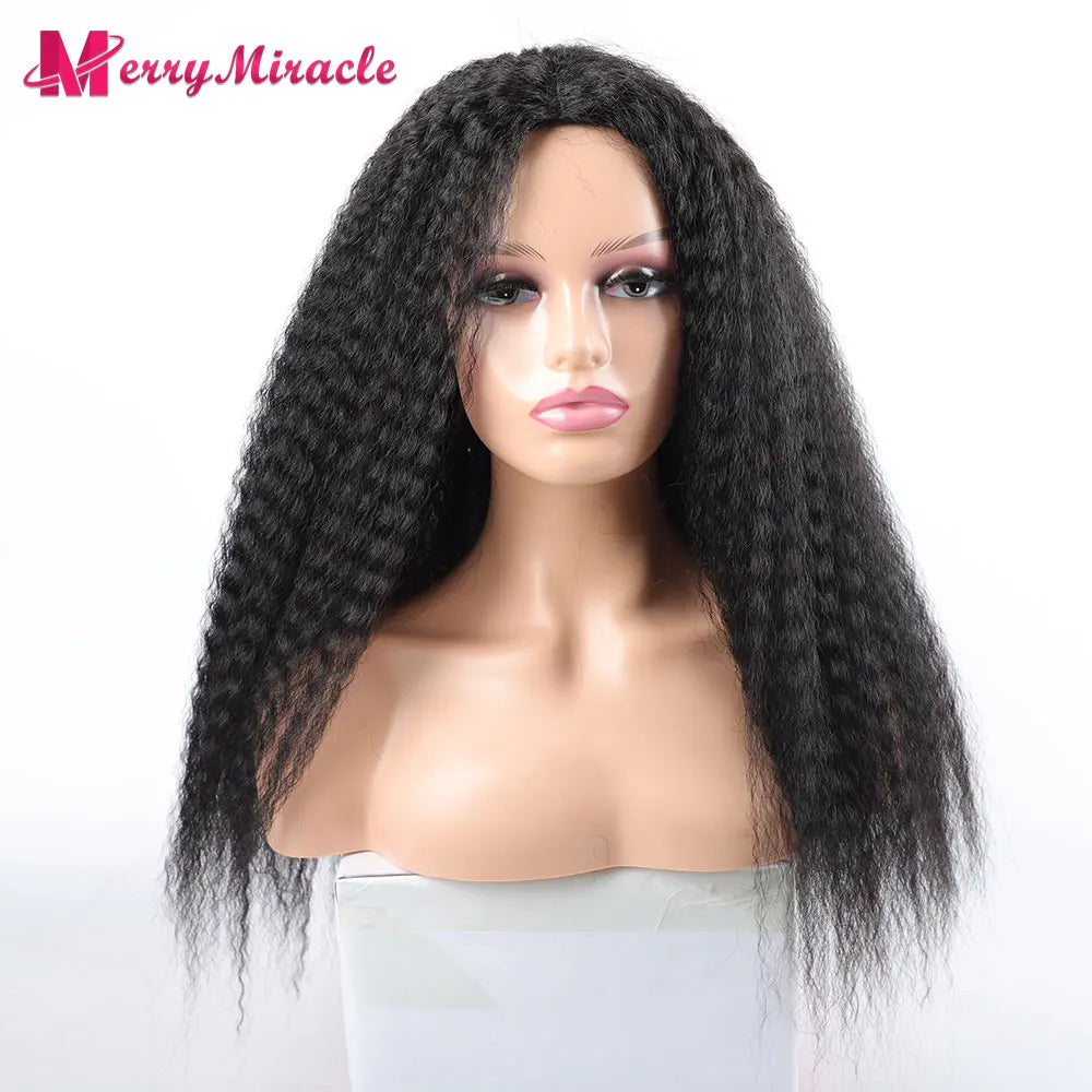 Long Kinky Curly Ombre Color Synthetic Wigs for Black Women Black Blonde Ginger White Hair Afro Kinky Curly Synthetic Hair Wigs
