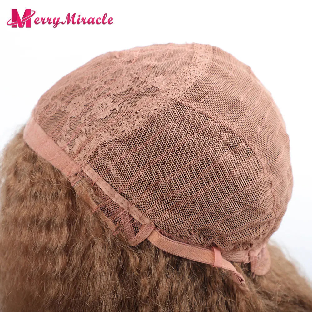Long Kinky Curly Ombre Color Synthetic Wigs for Black Women Black Blonde Ginger White Hair Afro Kinky Curly Synthetic Hair Wigs