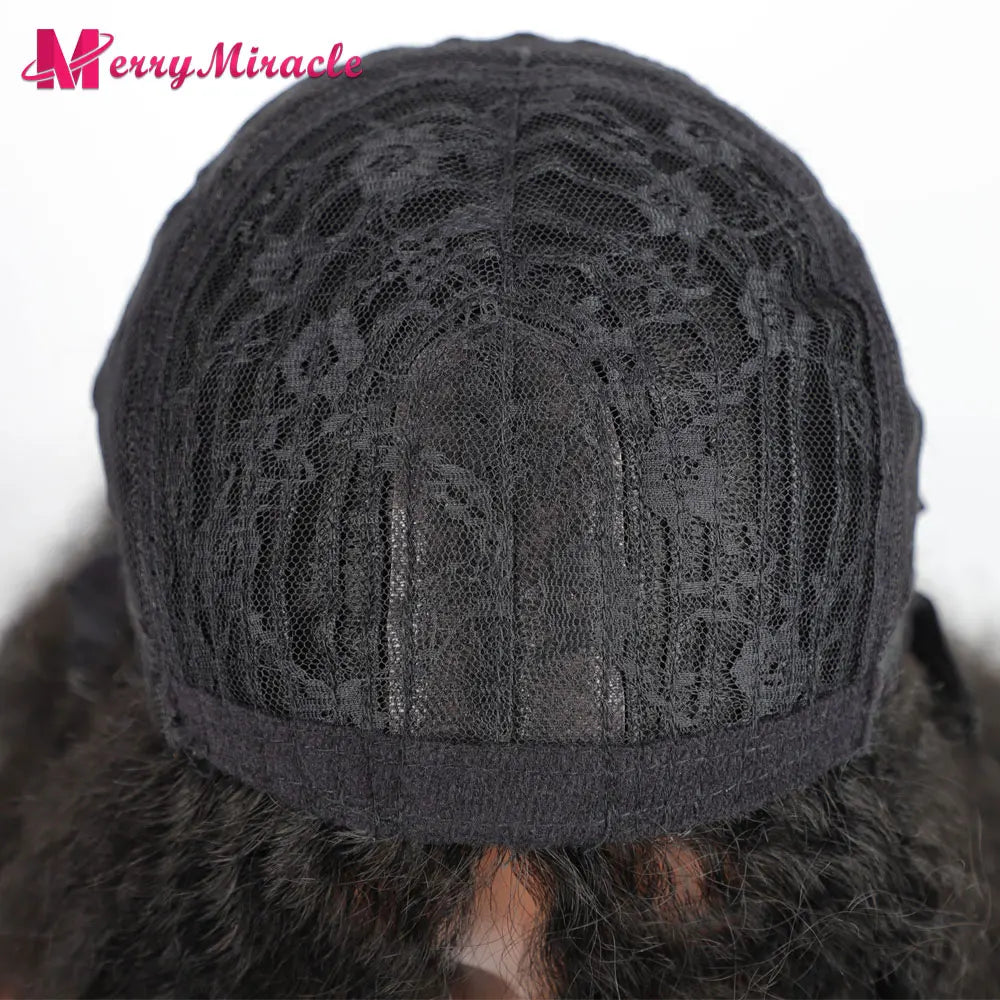 Long Kinky Curly Ombre Color Synthetic Wigs for Black Women Black Blonde Ginger White Hair Afro Kinky Curly Synthetic Hair Wigs