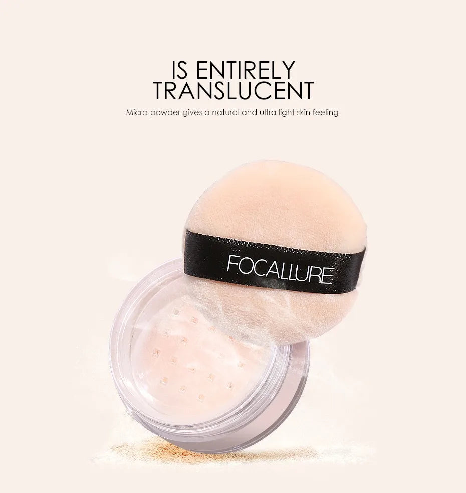 FOCALLURE Face Powder Waterproof Long-lasting 9 Colors Oil-control Matte Translucent Makeup Setting Powder Women Cosmetics