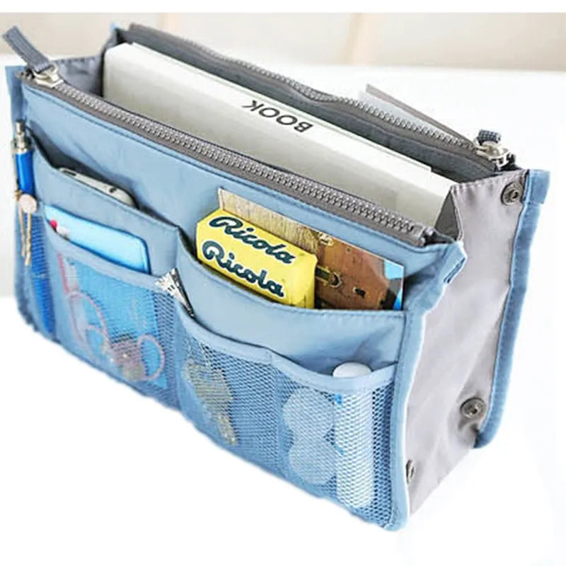 Multi Colors Bag In Bag Makeup Handbag Organizer Insert Handbag Multi Functional Women Cosmetic/Travel Bags