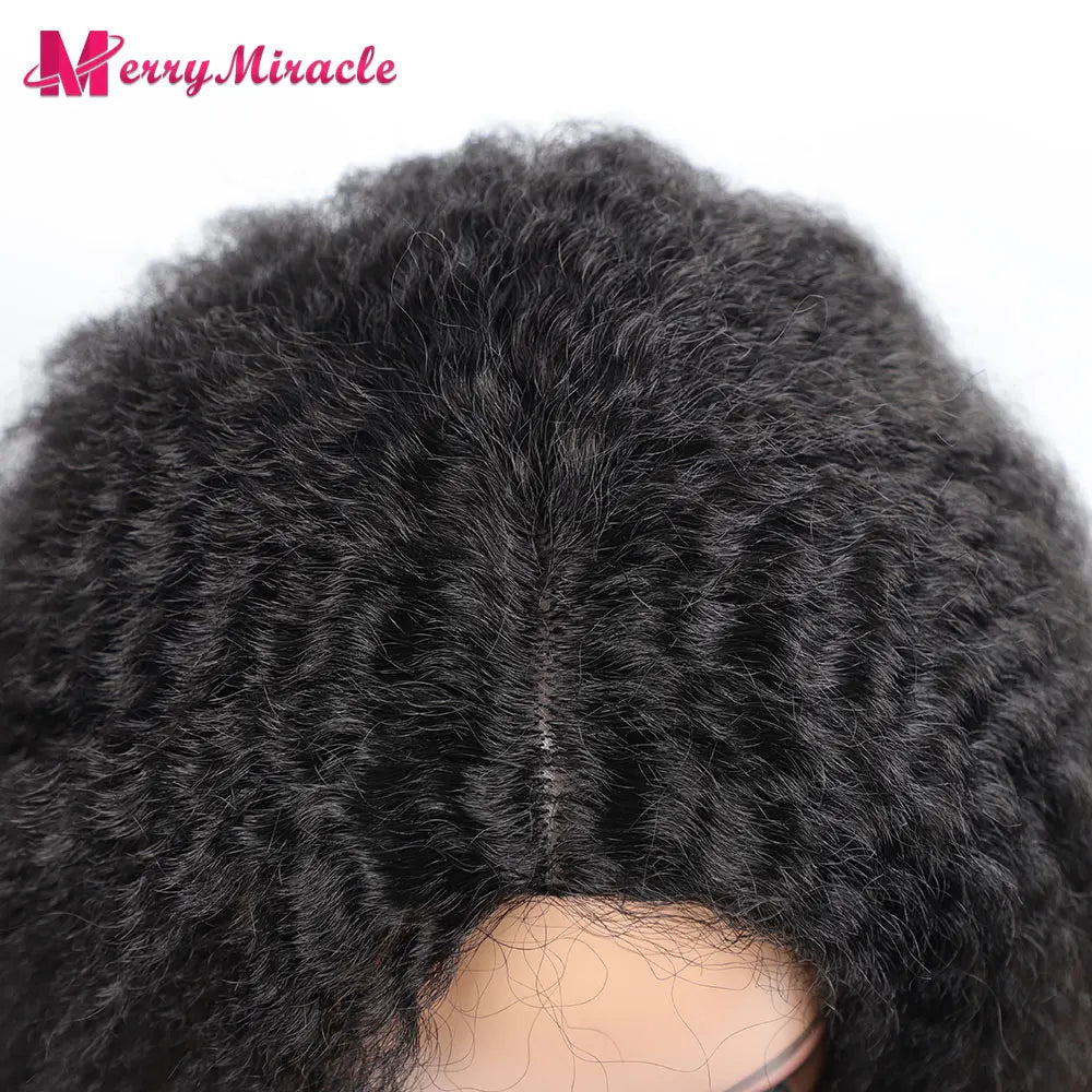 Long Kinky Curly Ombre Color Synthetic Wigs for Black Women Black Blonde Ginger White Hair Afro Kinky Curly Synthetic Hair Wigs
