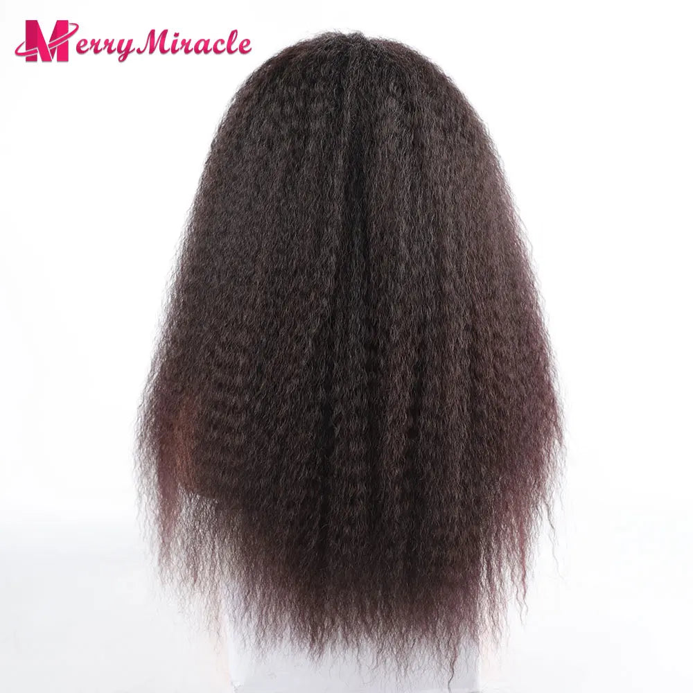 Long Kinky Curly Ombre Color Synthetic Wigs for Black Women Black Blonde Ginger White Hair Afro Kinky Curly Synthetic Hair Wigs