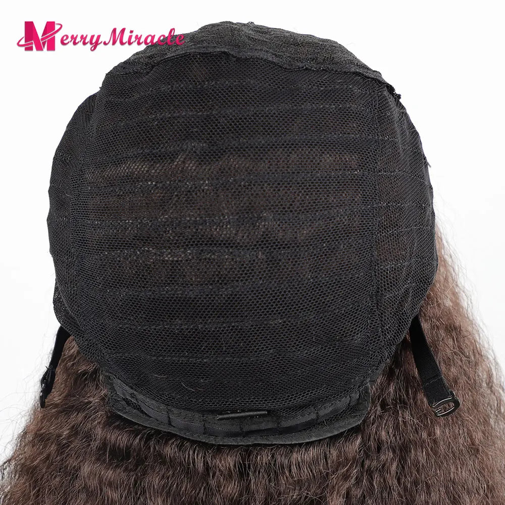 Long Kinky Curly Ombre Color Synthetic Wigs for Black Women Black Blonde Ginger White Hair Afro Kinky Curly Synthetic Hair Wigs