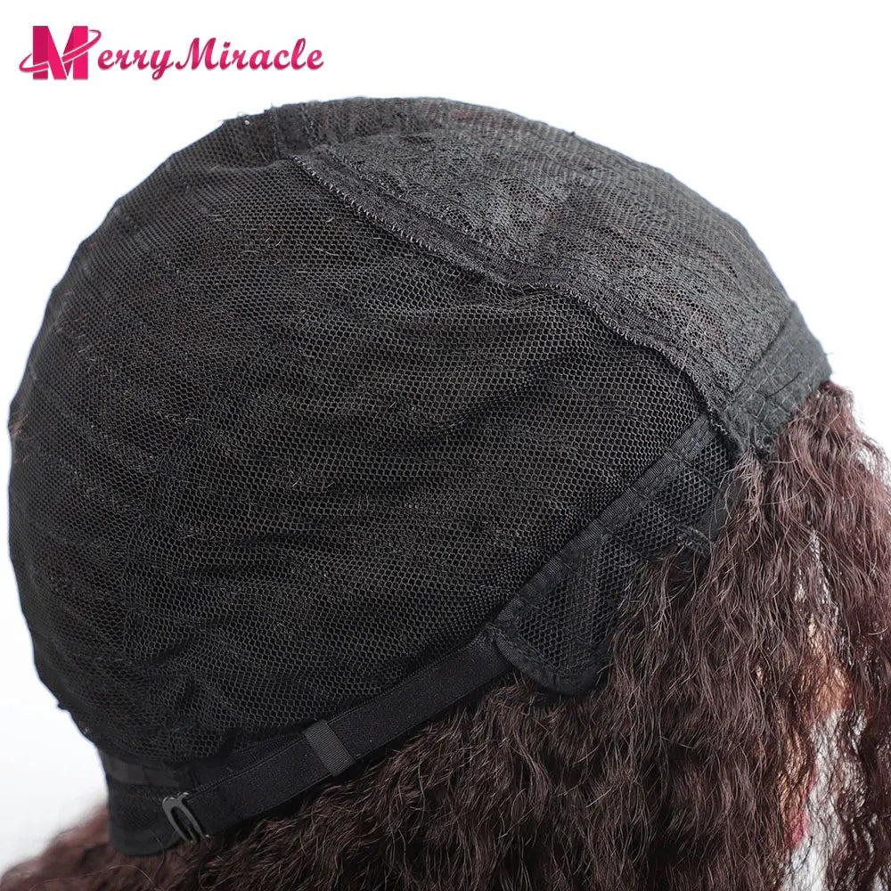 Long Kinky Curly Ombre Color Synthetic Wigs for Black Women Black Blonde Ginger White Hair Afro Kinky Curly Synthetic Hair Wigs
